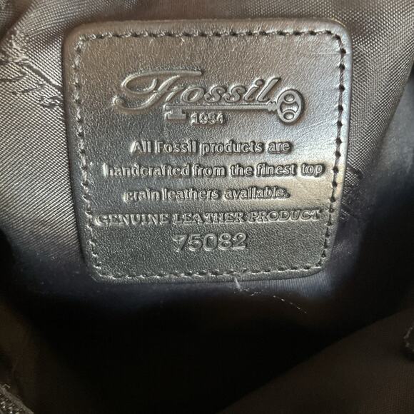 Fossil Leather Tote Bag – Black Vintage Y2K Large Purse - Picture 10 of 11